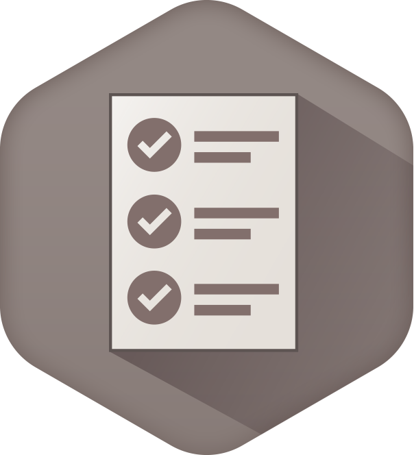 Icono de lista de verificación gris